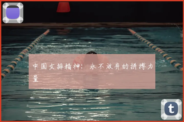 中国女排精神:永不放弃的拼搏力量